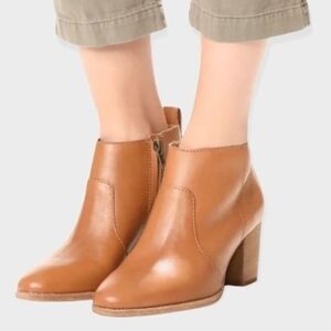 Madewell Brenner Heeled Booties cognac 7.5
